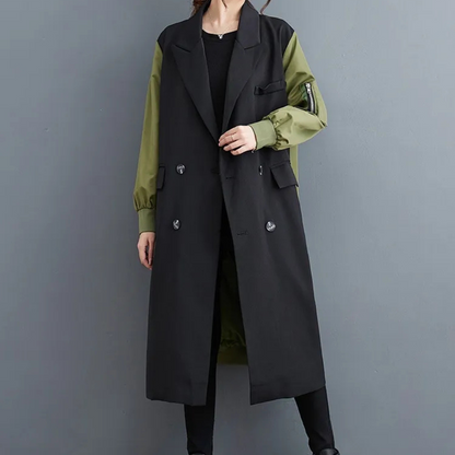LINZEI - Manteau Long Élégant pour Femmes