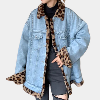 CALISSA - Veste d'hiver moderne en jean réversible pour femmes