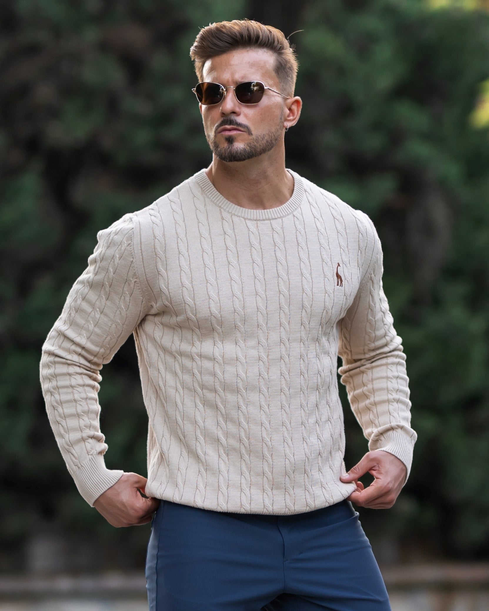 Pull en Coton à Câble pour Homme - BerlinGlamour
