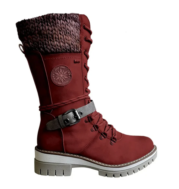 Bottes Hiver Femmes Lacets Chaussures Stylées - PanierRoyale