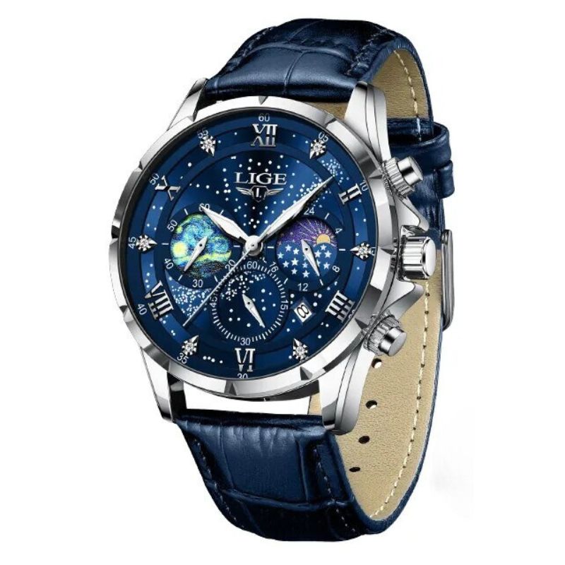 Montre Homme Élégante Phases de Lune