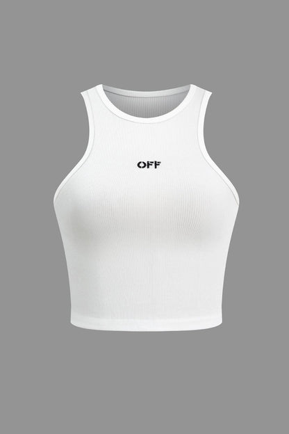 Top Crop Femme Manches Arrachées Col Montant Blanc - BerlinGlamour