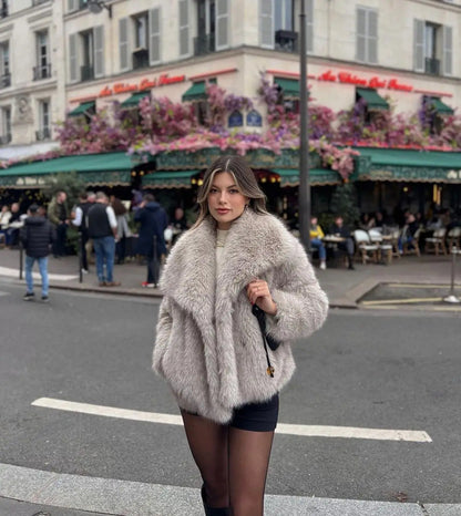 Manteau Femme Hiver Parka Longue Doublée Fourrure Synthétique - PanierRoyale