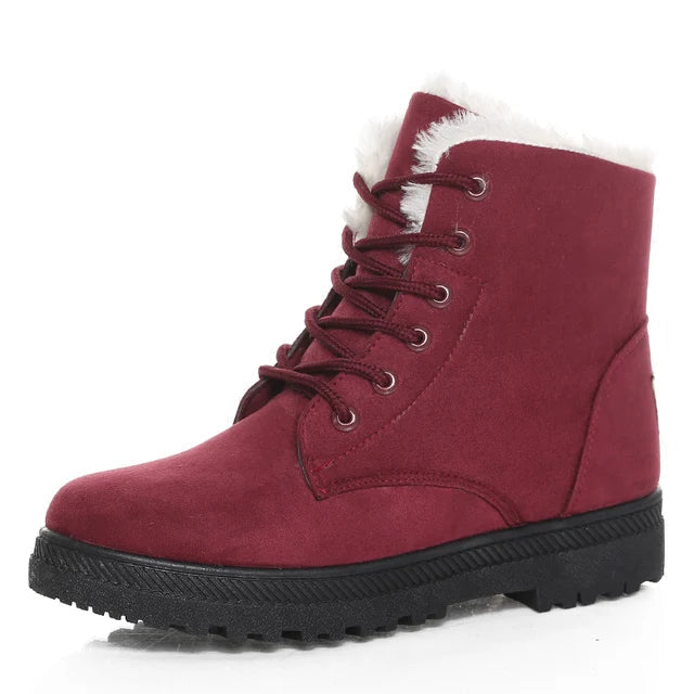 Bottines Femmes Plates et Confortables Hiver