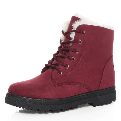 Bottines Femmes Plates et Confortables Hiver