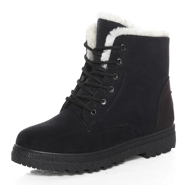 Bottines Femmes Plates et Confortables Hiver