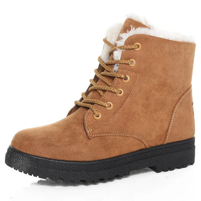 Bottines Femmes Plates et Confortables Hiver
