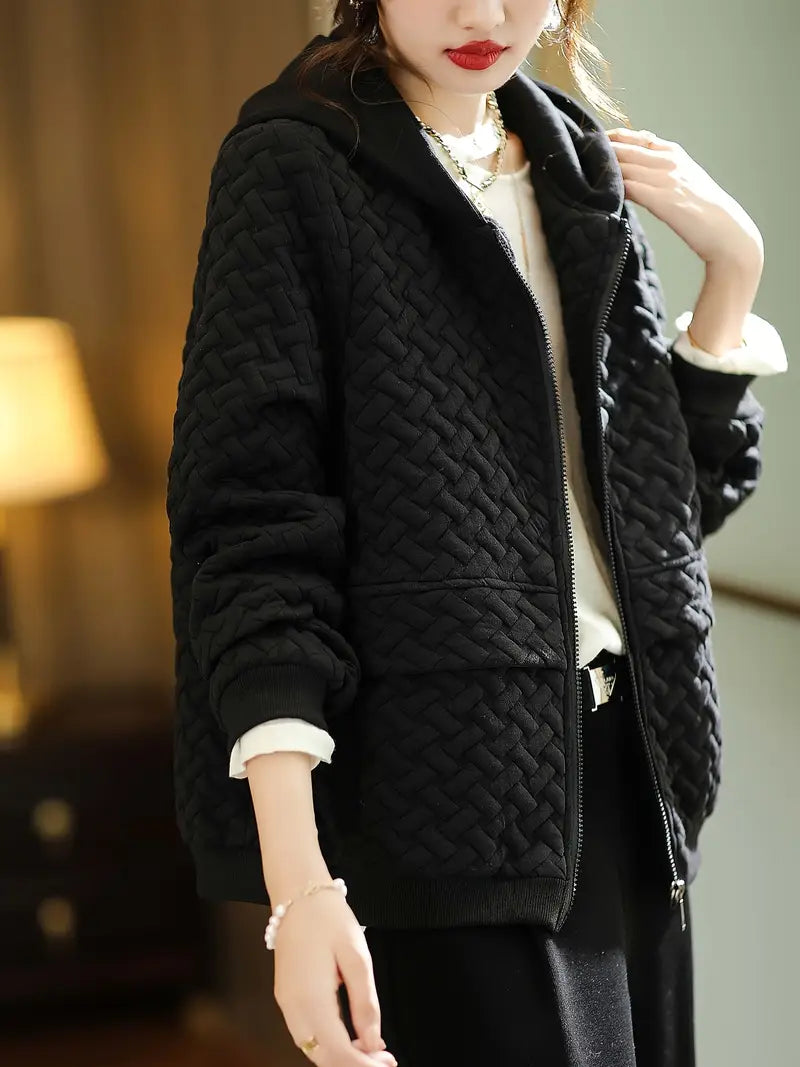 Veste Femme Capuche Douce et Chaude pour Hiver