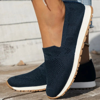 Chaussures Confortables Slip-on à Semelle Épaisse pour Femme