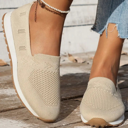 Chaussures Confortables Slip-on à Semelle Épaisse pour Femme
