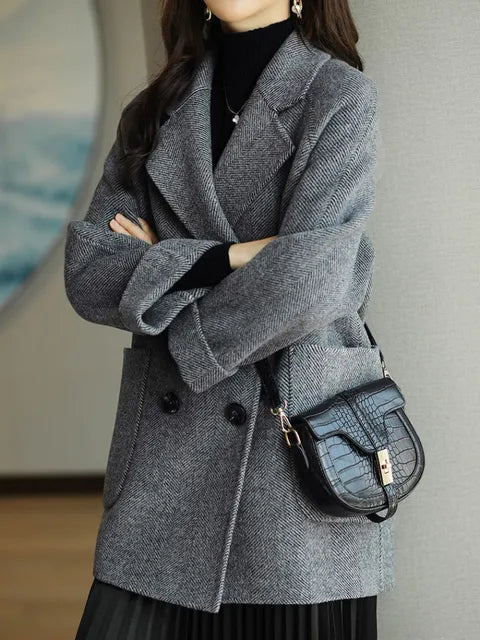 Manteau Femme Hiver Chic avec Capuchon et Fermeture Éclair