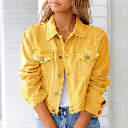 Veste Jean Femme Classique et Confortable pour Tous les Jours