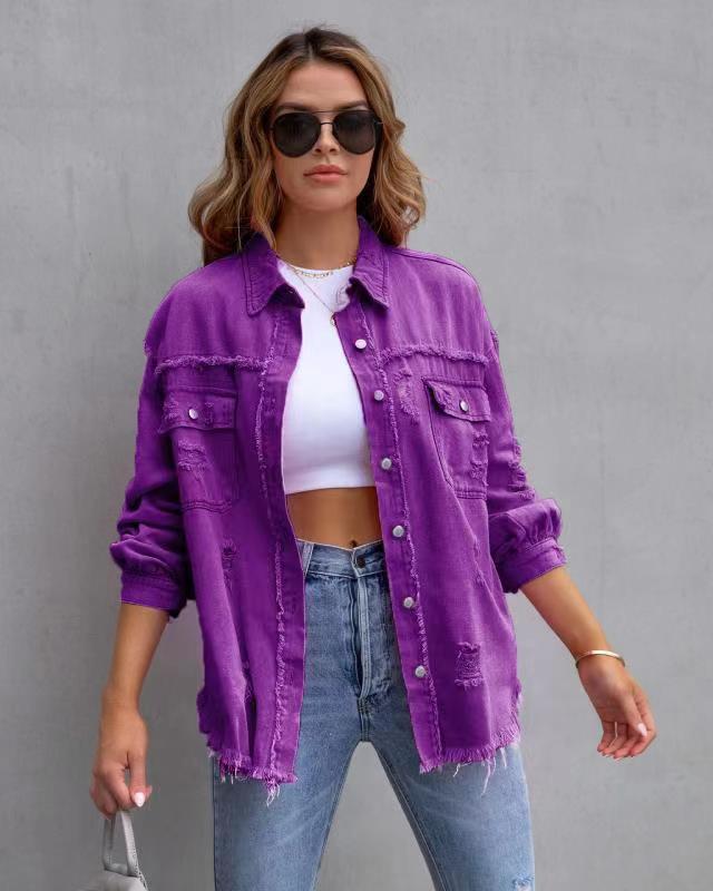 Veste Jean Déstructurée Femme Grande Taille