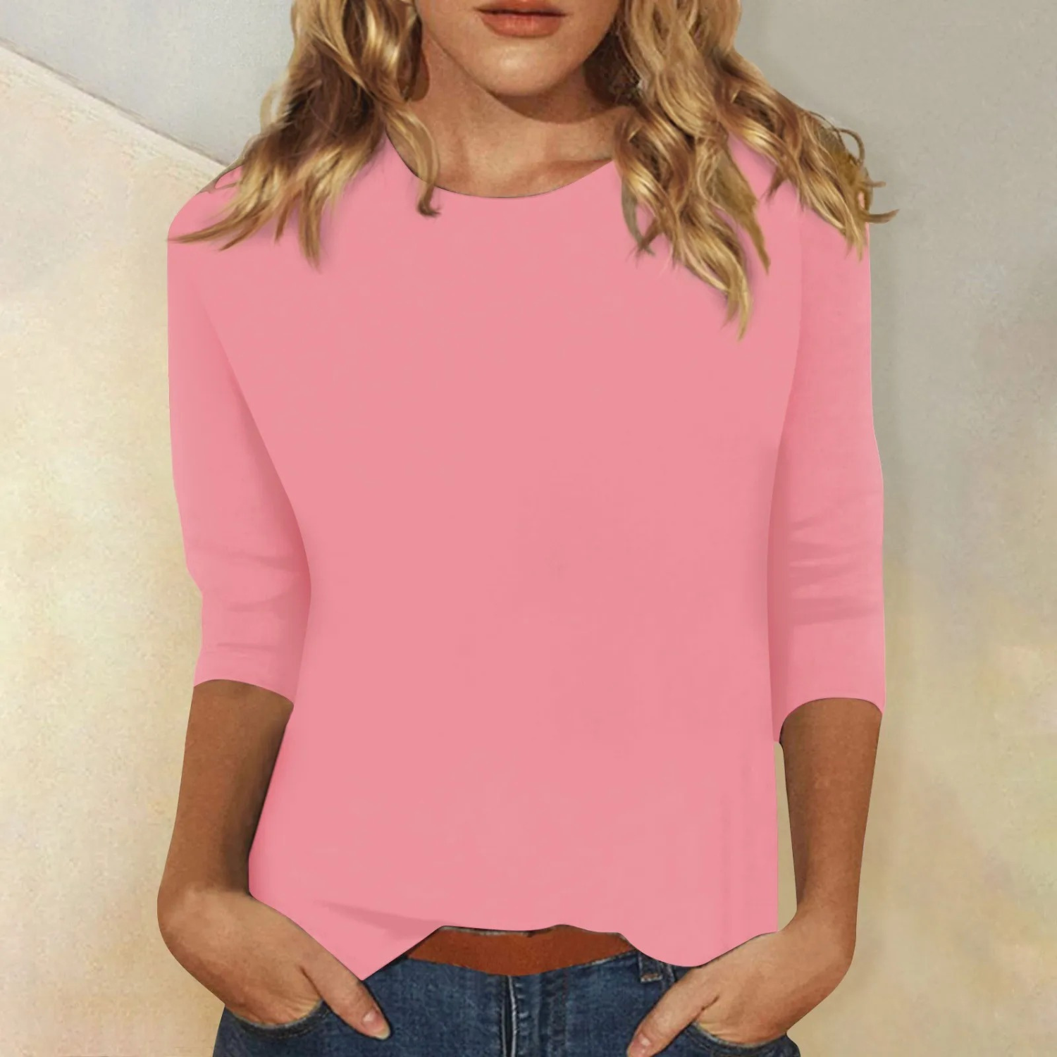T-shirt Femme Manches Longues Col Rond Doux et Confortable - PanierRoyale
