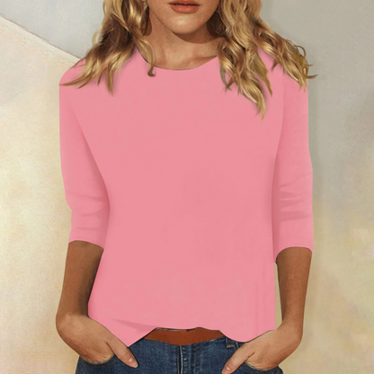 T-shirt Femme Manches Longues Col Rond Doux et Confortable - PanierRoyale