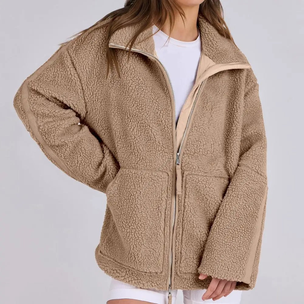 Veste en Peluche Douce pour Femmes à la Mode