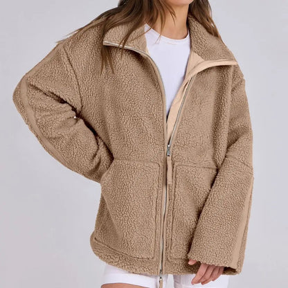 Veste en Peluche Douce pour Femmes à la Mode