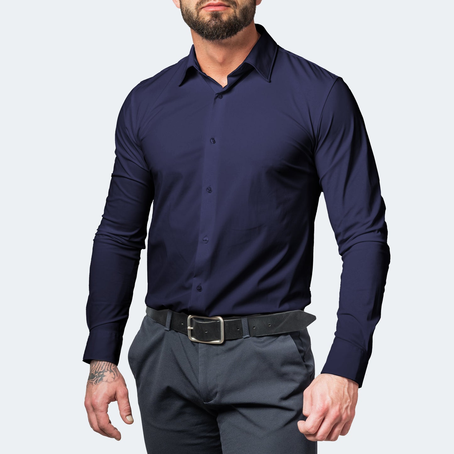 Chemise Homme Taille Slim pour Bureau et Quotidien - PanierRoyale