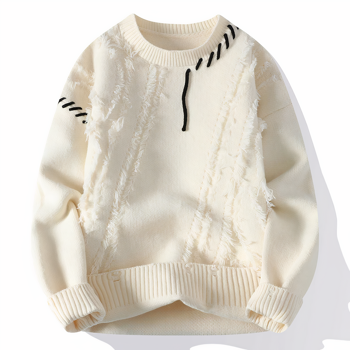 Pull Homme Hiver Chaud en Laine Mélangée