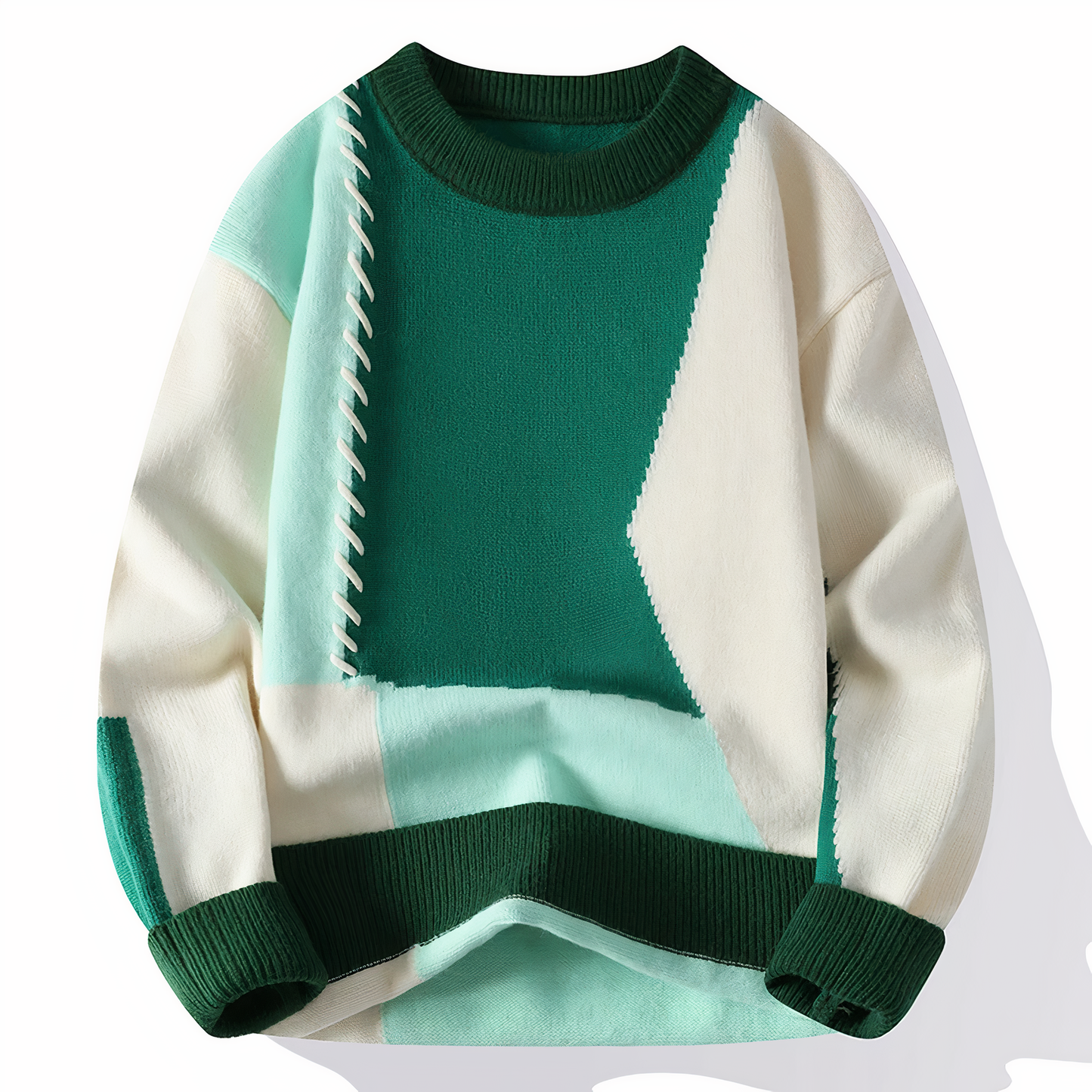 Pull Homme Hiver Chaud en Laine Mélangée