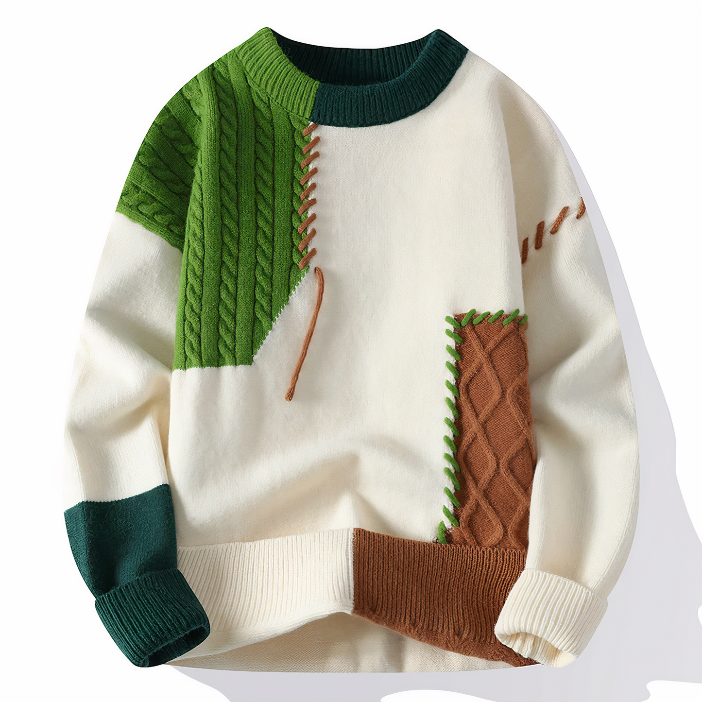 Pull Homme Hiver Chaud en Laine Mélangée
