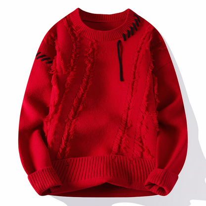 Pull Homme Hiver Chaud en Laine Mélangée