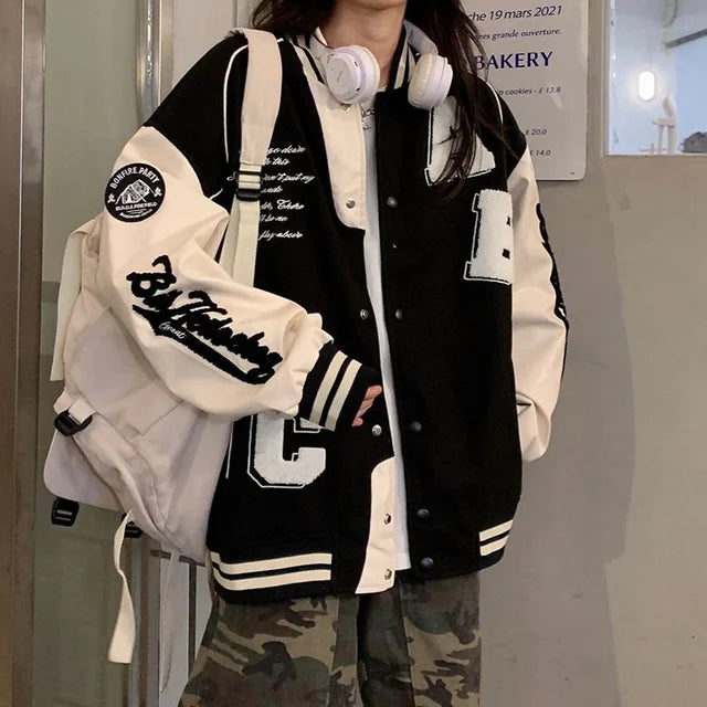 Veste femme sport chic noir et blanc - PanierRoyale