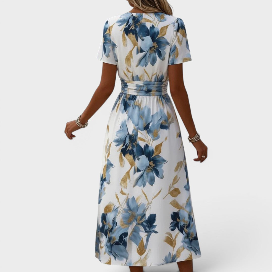 Robe midi Femme Cache-cœur Coupe Fluide