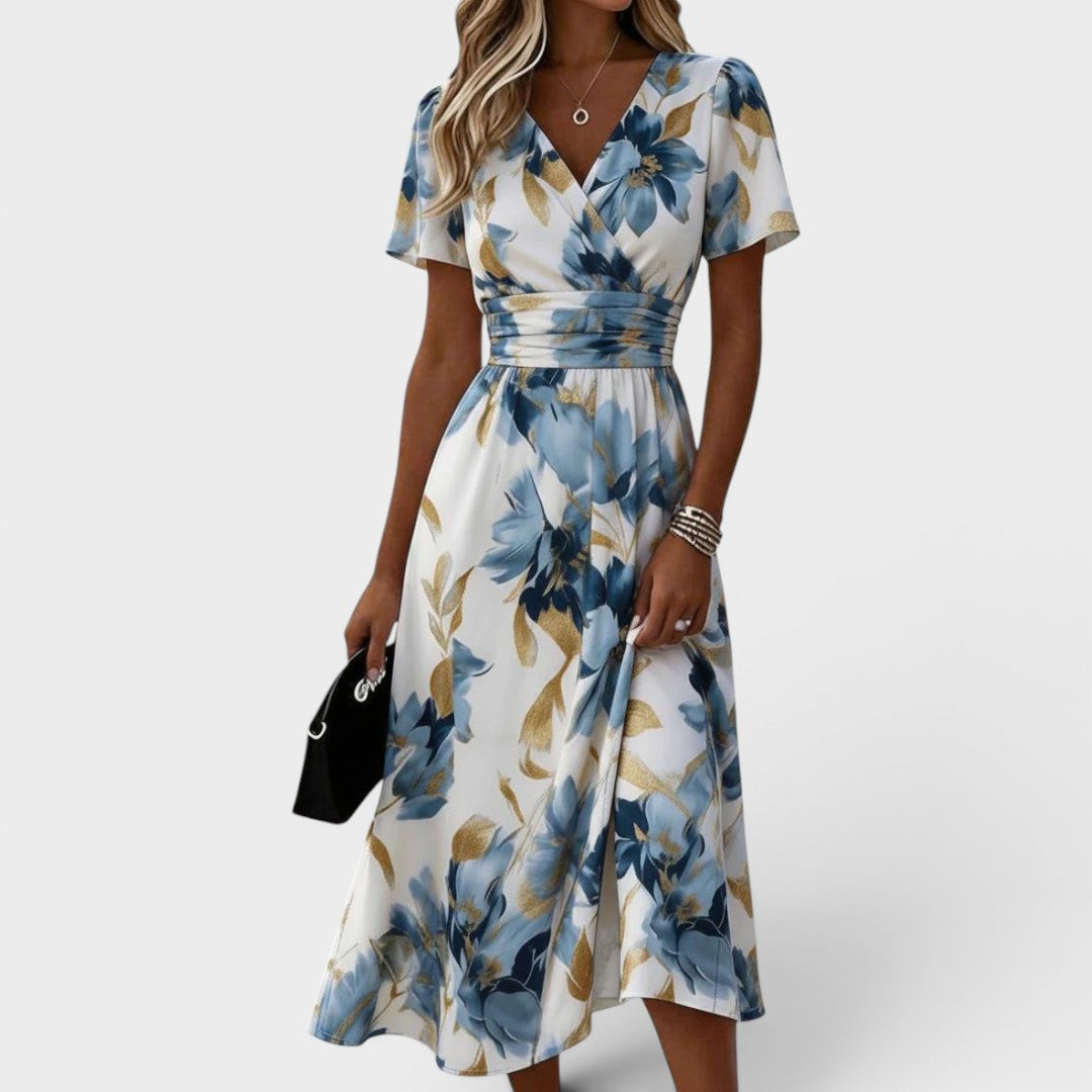 Robe midi Femme Cache-cœur Coupe Fluide