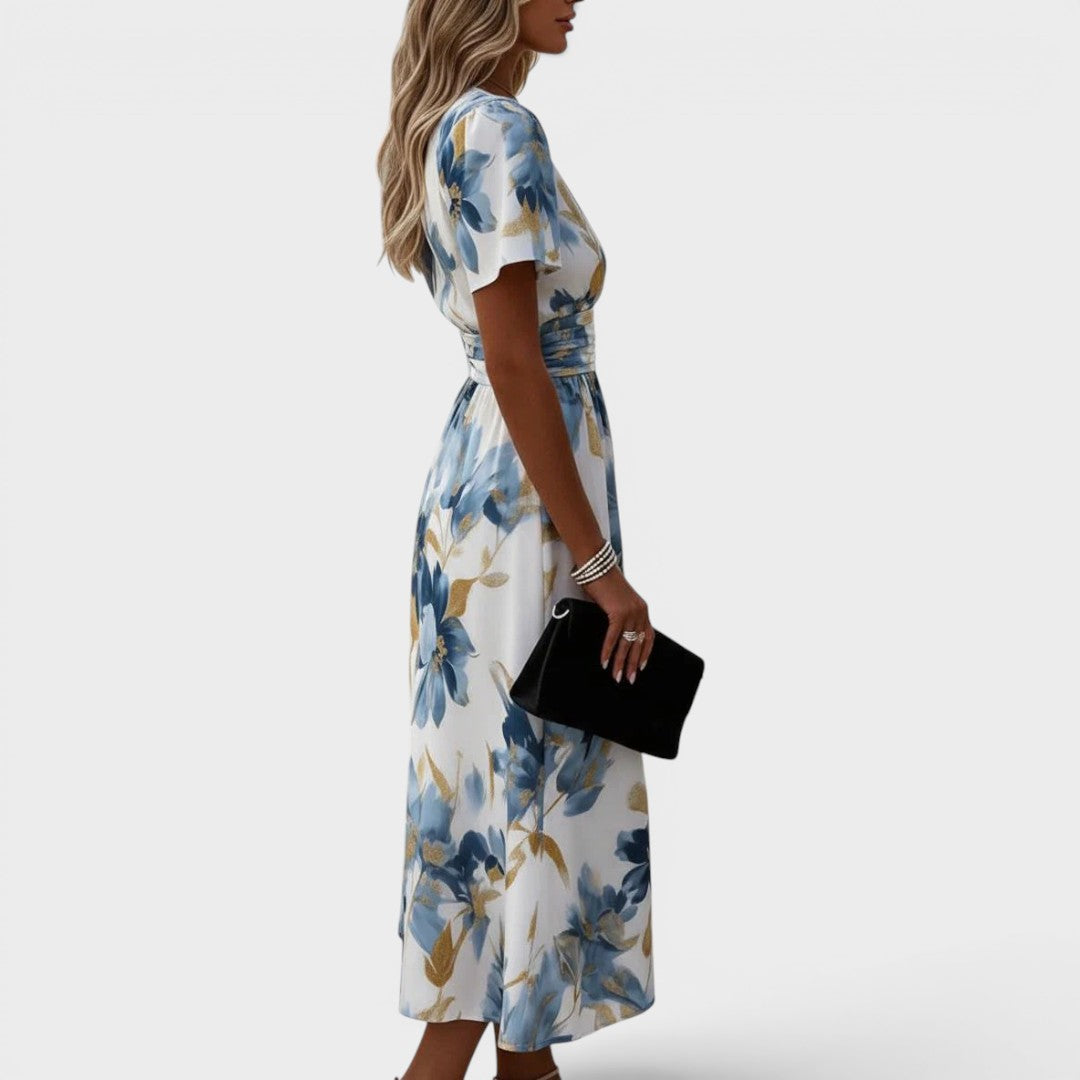 Robe midi Femme Cache-cœur Coupe Fluide