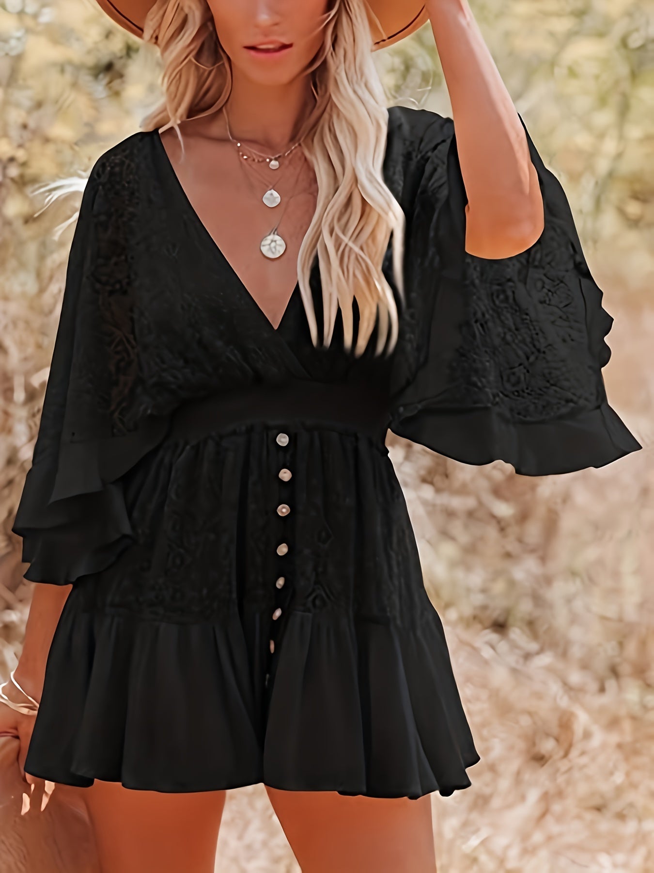 Dentelaia™ – Robe Courte Élégante en Dentelle pour Été & Soirée Chic