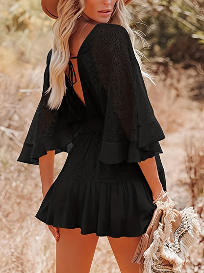 Dentelaia™ – Robe Courte Élégante en Dentelle pour Été & Soirée Chic