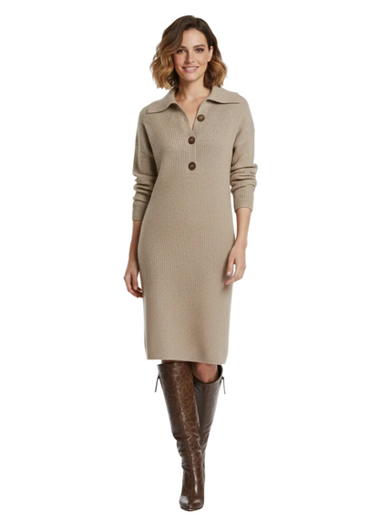 Robe Femme Chic Col V pour Usage Quotidien - PanierRoyale