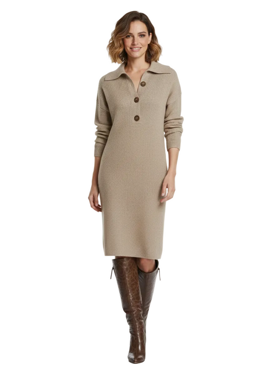 Robe Femme Chic Col V pour Usage Quotidien - PanierRoyale