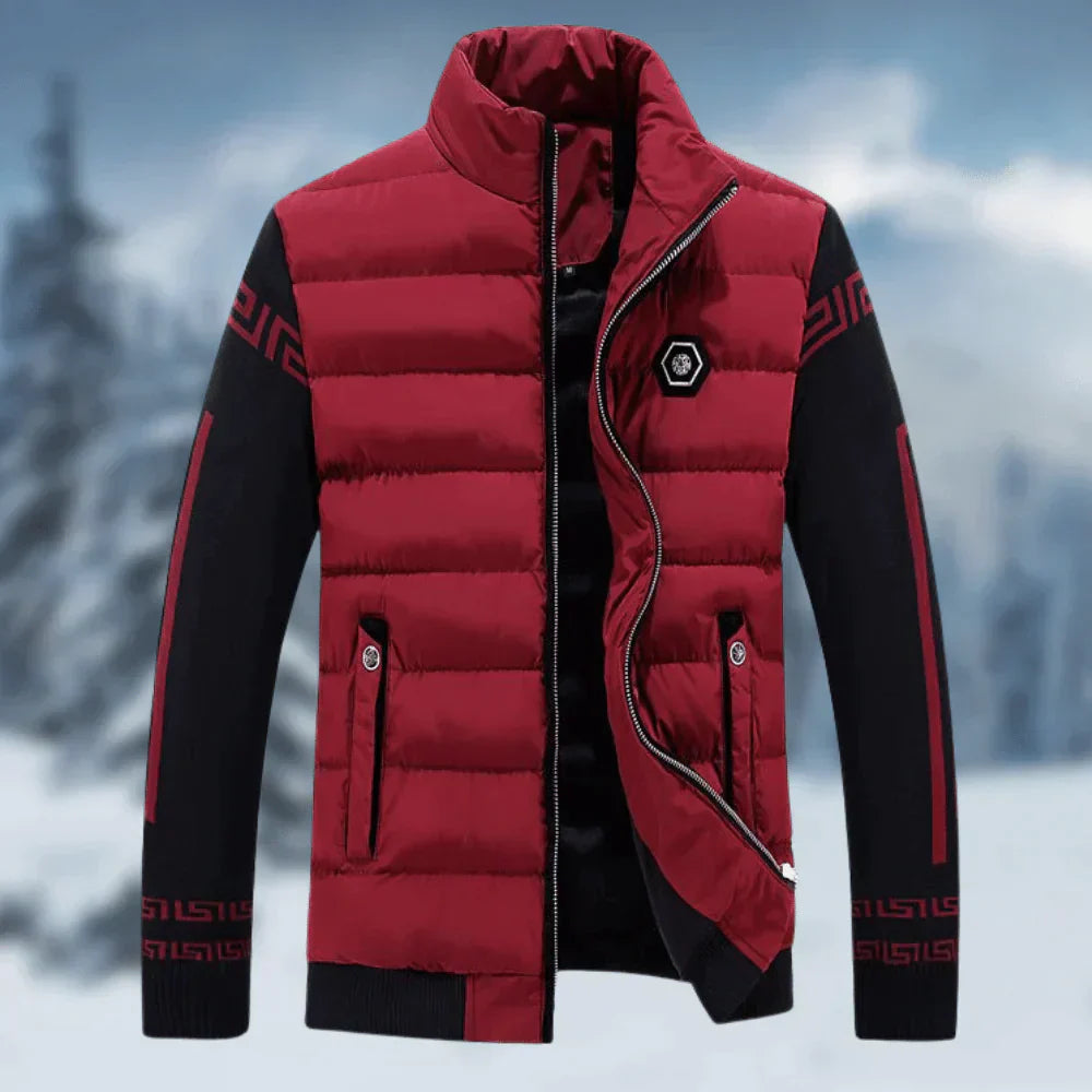 Parka Hiver Homme Capuche Amovible et Fermeture Éclair Imperméable