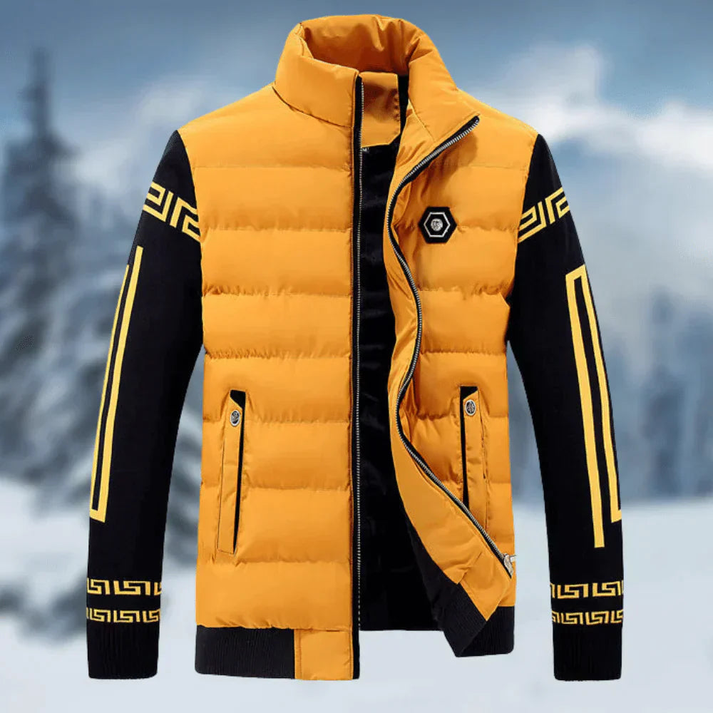 Parka Hiver Homme Capuche Amovible et Fermeture Éclair Imperméable