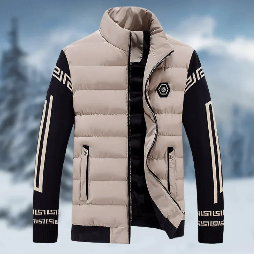Parka Hiver Homme Capuche Amovible et Fermeture Éclair Imperméable