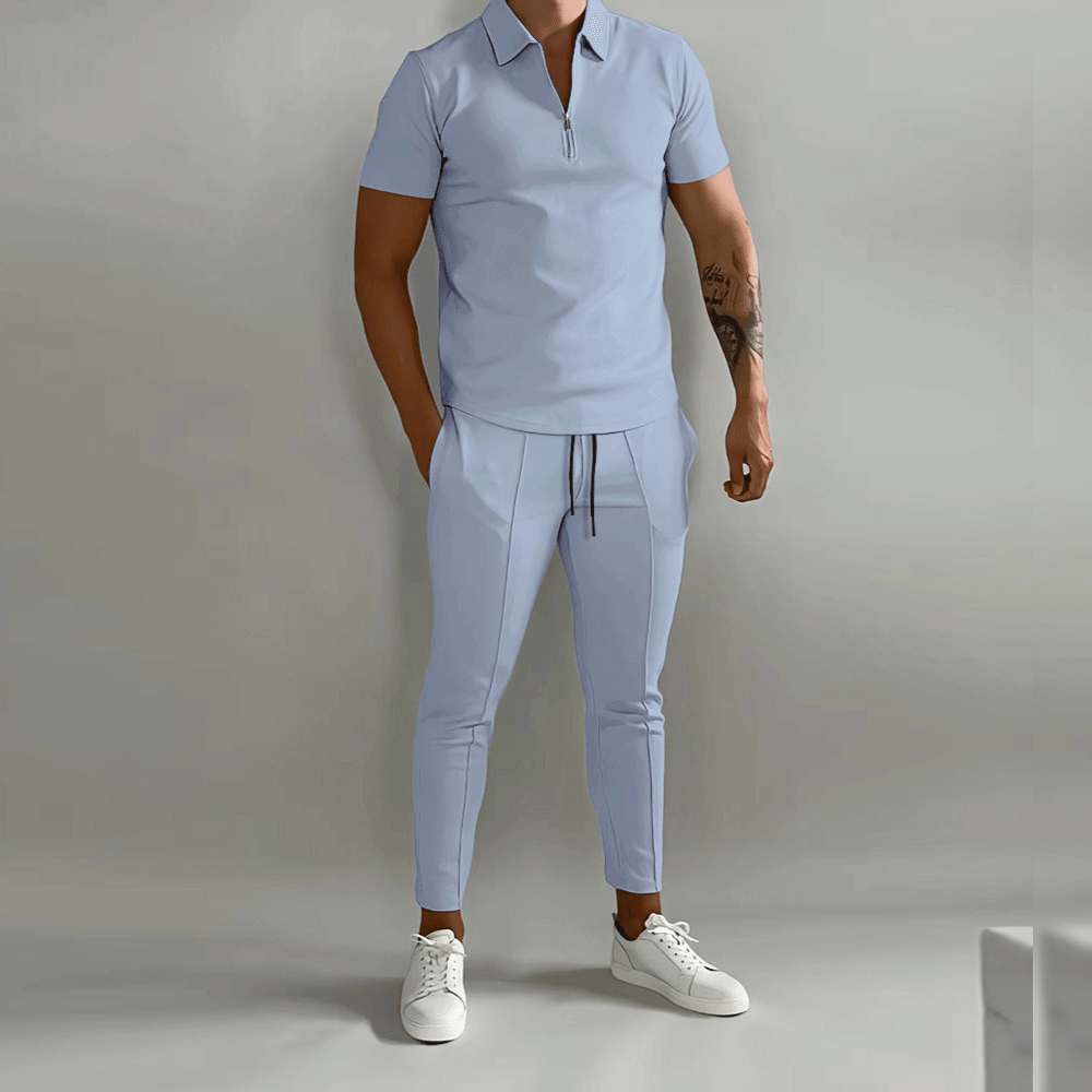 Costume Homme Classique Polo et Pantalon Élégant