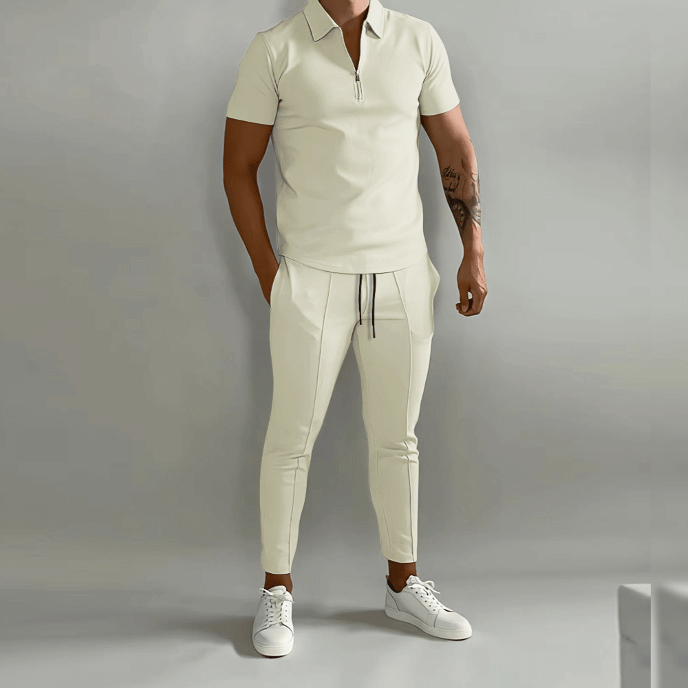 Costume Homme Classique Polo et Pantalon Élégant