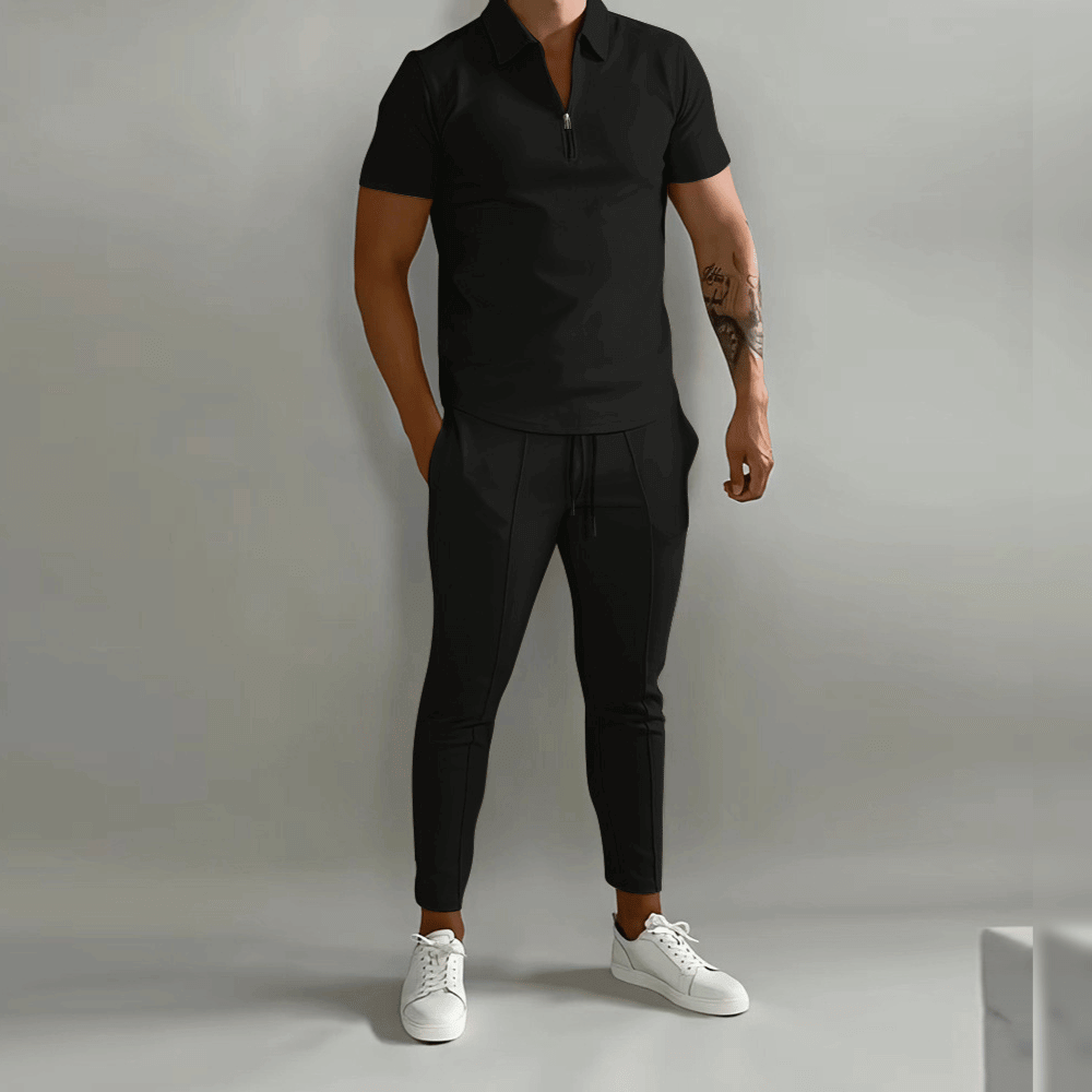 Costume Homme Classique Polo et Pantalon Élégant