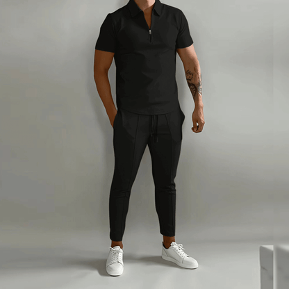 Costume Homme Classique Polo et Pantalon Élégant