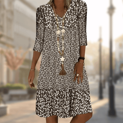 Robe Femme Élégante Midi Droite et Confortable