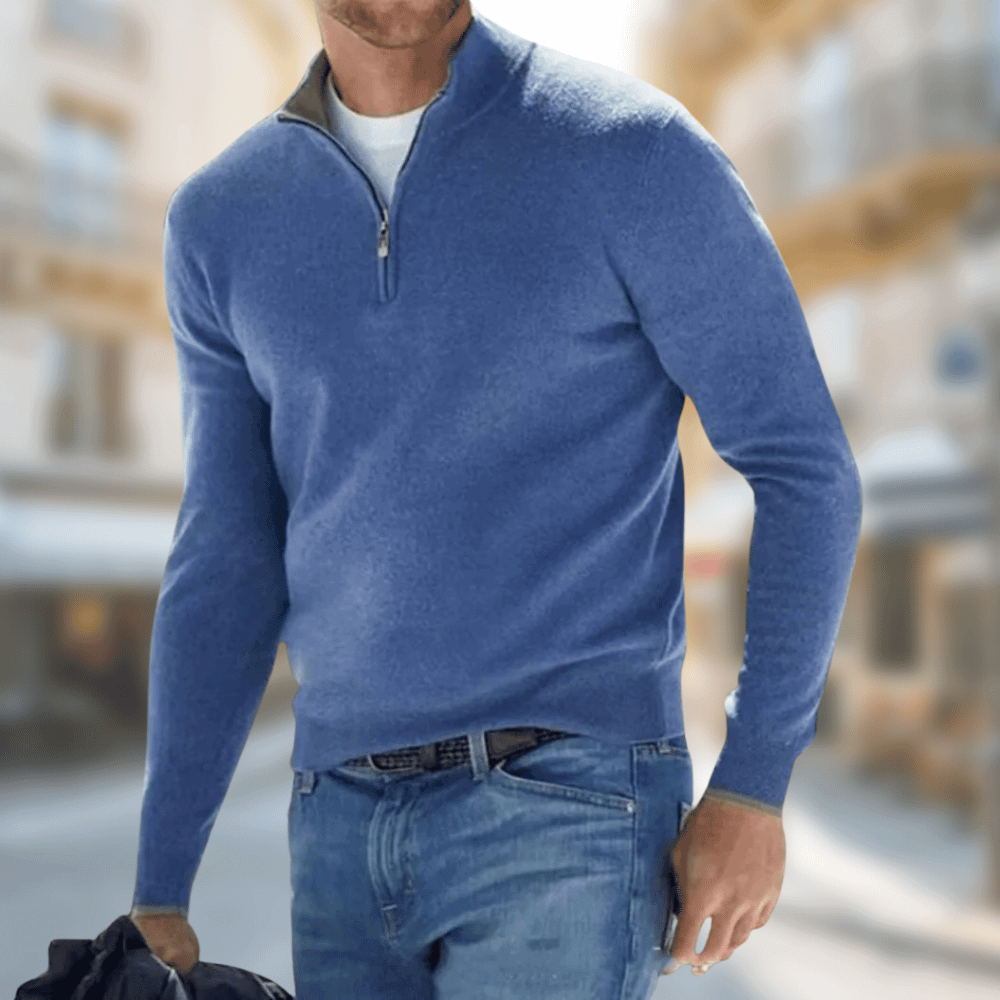 Pull Marin Homme à Fermeture Éclair - PanierRoyale