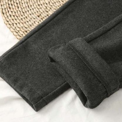 Pantalon Femme Élégant en Laine Chaude