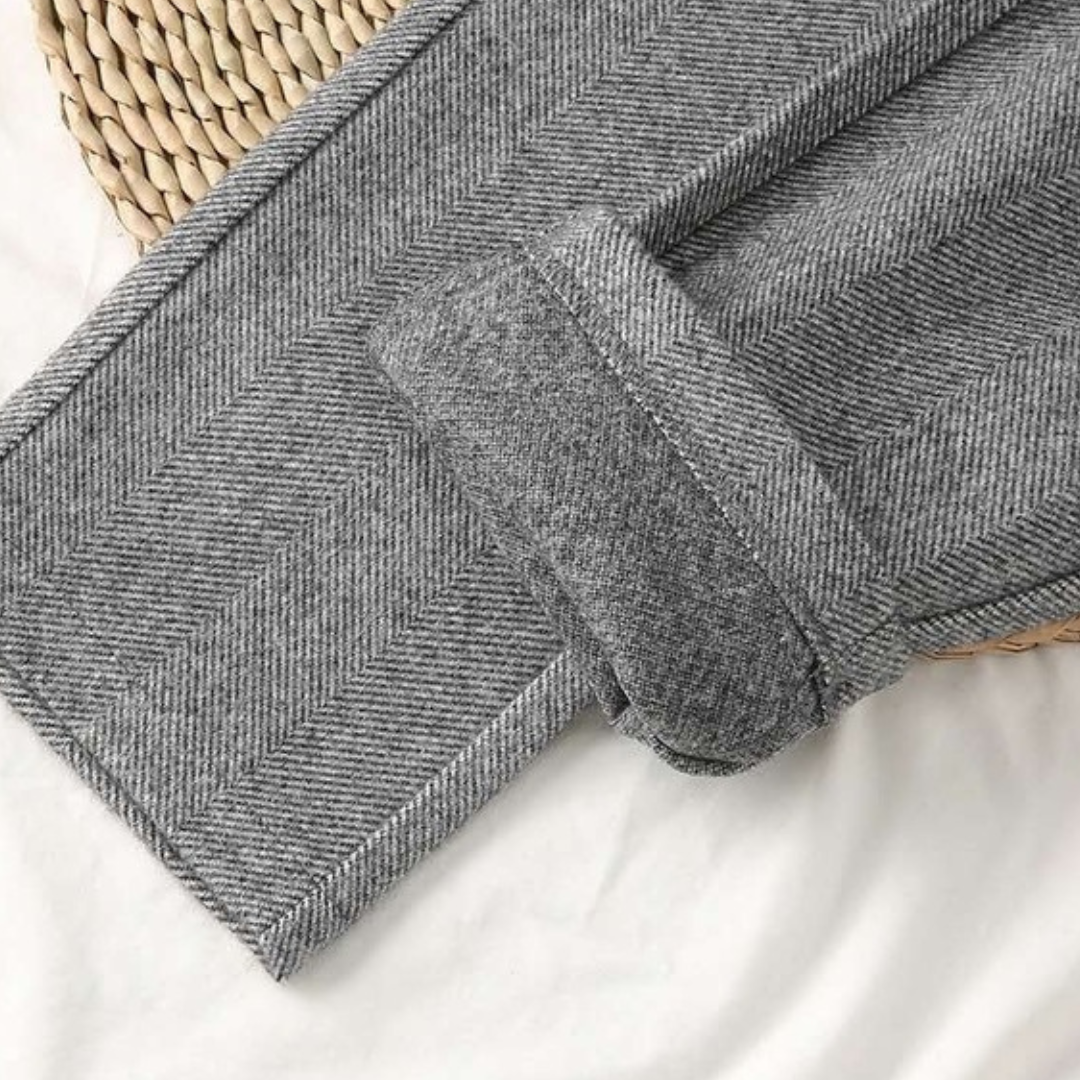 Pantalon Femme Élégant en Laine Chaude