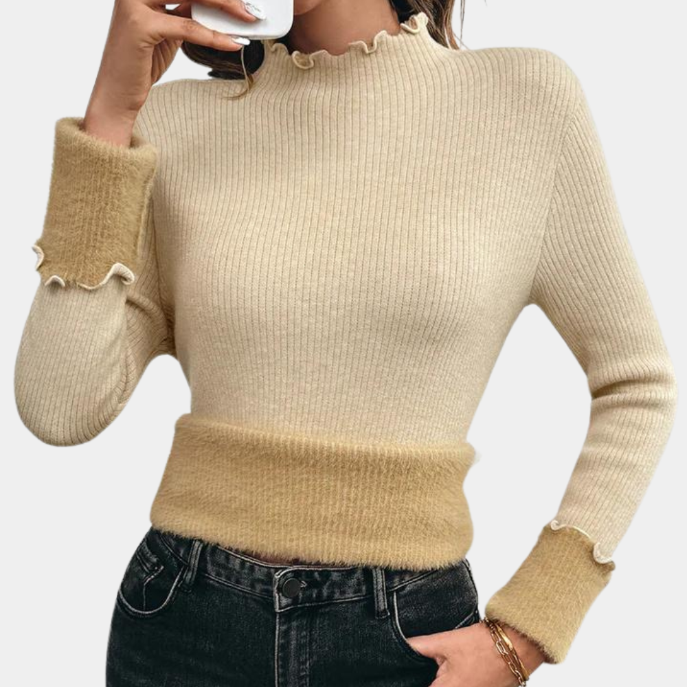IANTHE - Pull Col Roulé pour Femmes