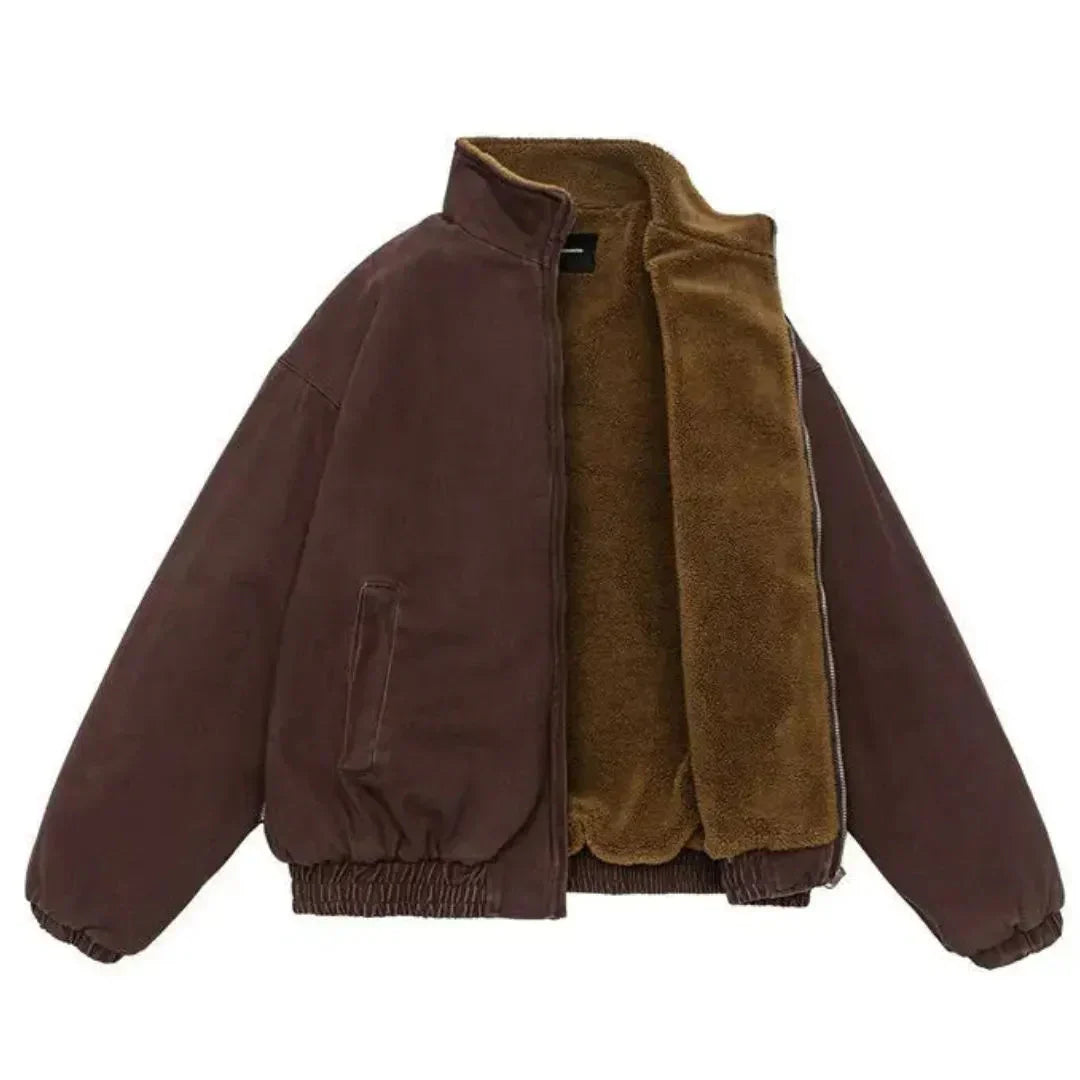 Veste Hiver Homme Casual à Fermeture Éclair