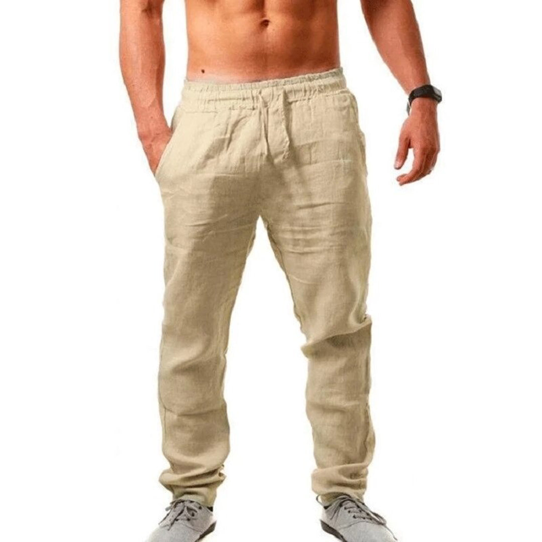 Pantalon Homme Lin Respirant et Élégant