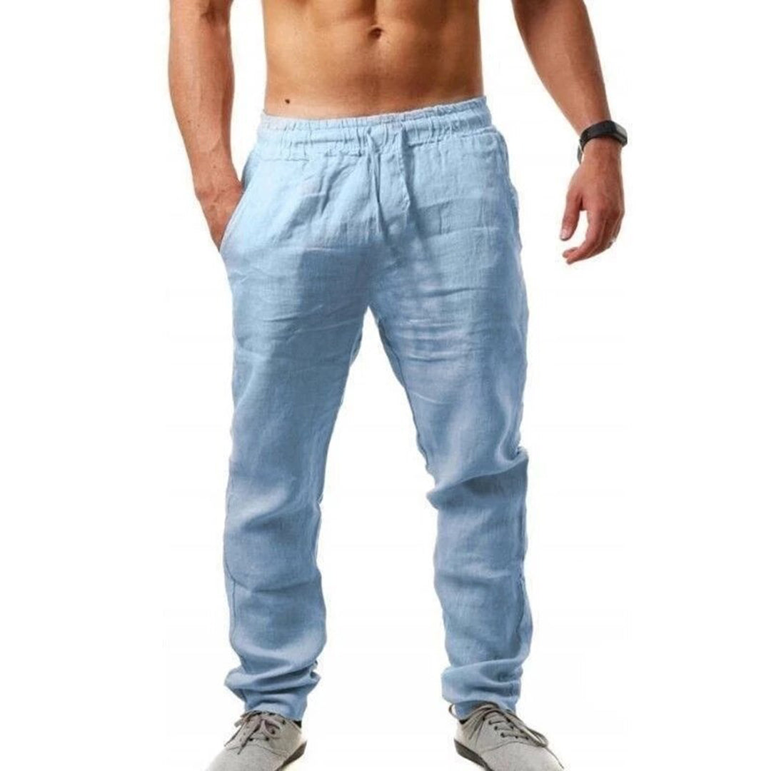 Pantalon Homme Lin Respirant et Élégant