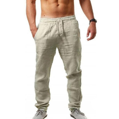Pantalon Homme Lin Respirant et Élégant